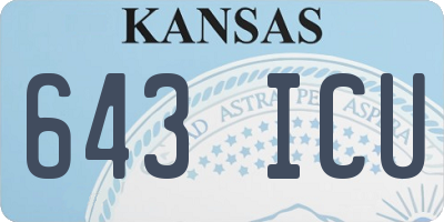 KS license plate 643ICU
