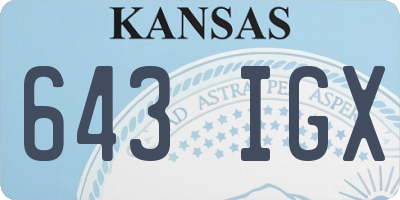 KS license plate 643IGX