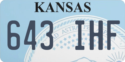 KS license plate 643IHF