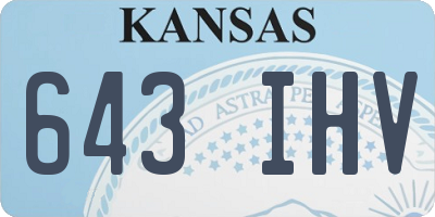 KS license plate 643IHV