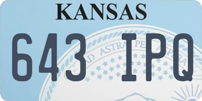 KS license plate 643IPQ
