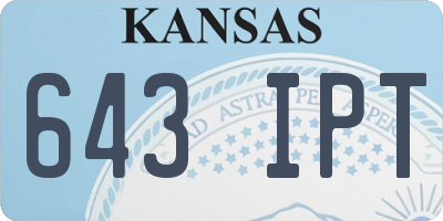KS license plate 643IPT
