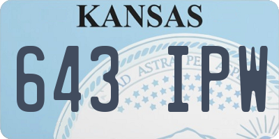 KS license plate 643IPW