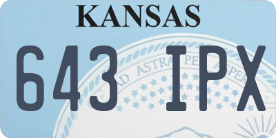 KS license plate 643IPX