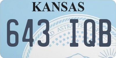 KS license plate 643IQB