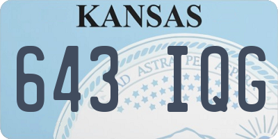 KS license plate 643IQG