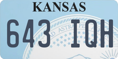 KS license plate 643IQH