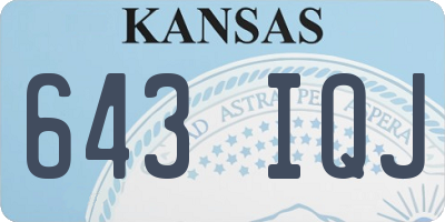 KS license plate 643IQJ