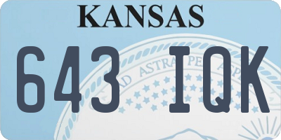 KS license plate 643IQK