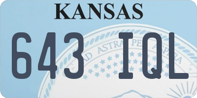 KS license plate 643IQL