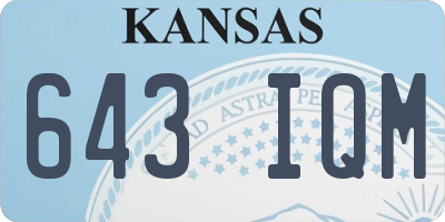 KS license plate 643IQM