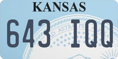 KS license plate 643IQQ