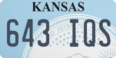 KS license plate 643IQS