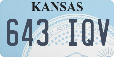 KS license plate 643IQV