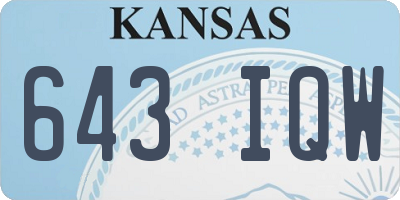 KS license plate 643IQW