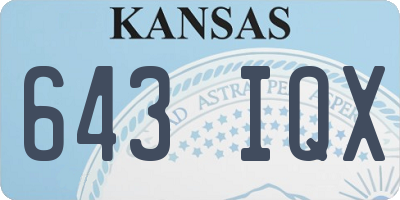 KS license plate 643IQX