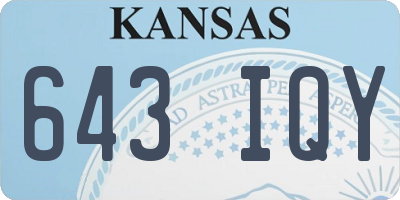 KS license plate 643IQY