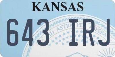 KS license plate 643IRJ