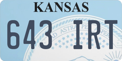 KS license plate 643IRT