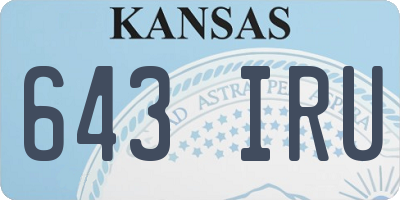 KS license plate 643IRU