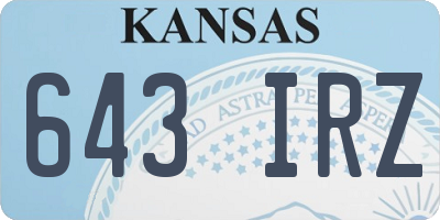 KS license plate 643IRZ