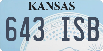 KS license plate 643ISB