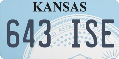 KS license plate 643ISE
