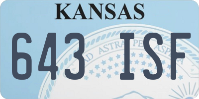 KS license plate 643ISF