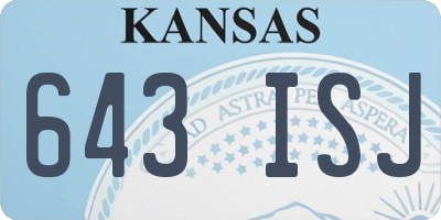 KS license plate 643ISJ