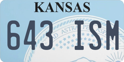 KS license plate 643ISM