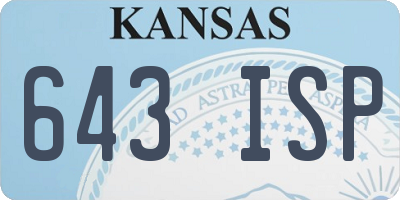 KS license plate 643ISP