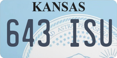KS license plate 643ISU
