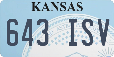 KS license plate 643ISV