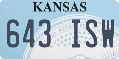 KS license plate 643ISW