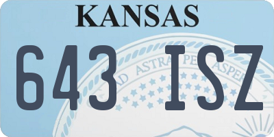 KS license plate 643ISZ