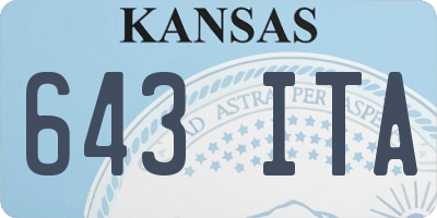 KS license plate 643ITA