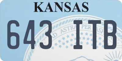 KS license plate 643ITB