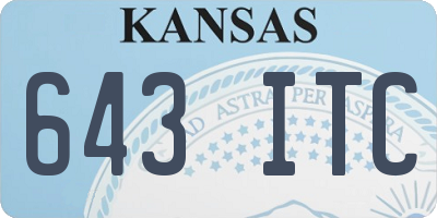 KS license plate 643ITC