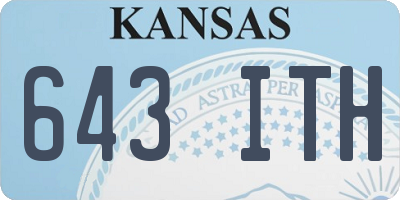 KS license plate 643ITH