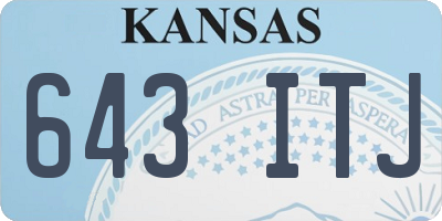 KS license plate 643ITJ