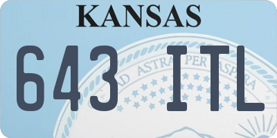 KS license plate 643ITL