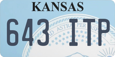 KS license plate 643ITP