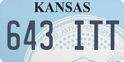 KS license plate 643ITT