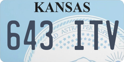 KS license plate 643ITV
