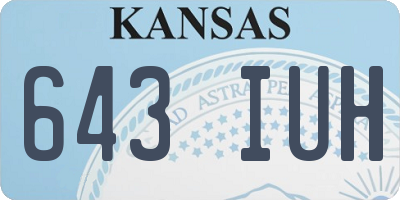 KS license plate 643IUH