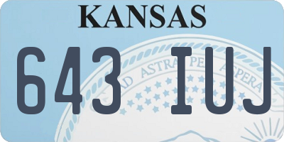 KS license plate 643IUJ