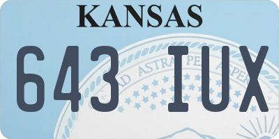 KS license plate 643IUX
