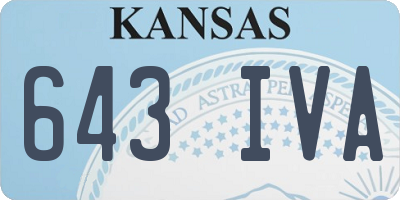 KS license plate 643IVA