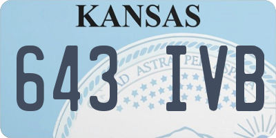 KS license plate 643IVB