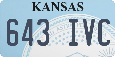 KS license plate 643IVC